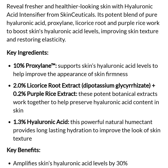 SkinCeuticals Skincare 3 For 3 Skinceuticals Hyaluronic Acid